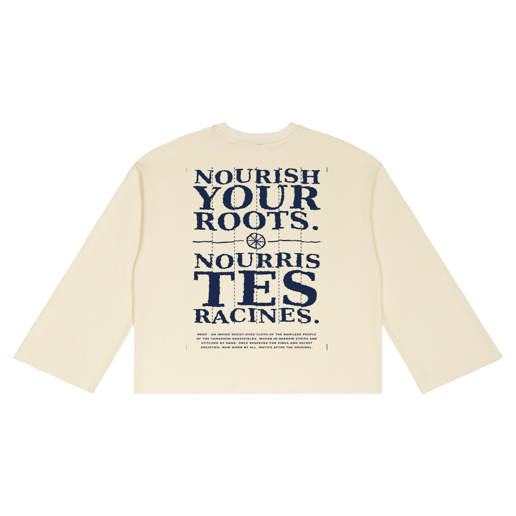 Nourish Your Roots Waffle Long Sleeve - Cream