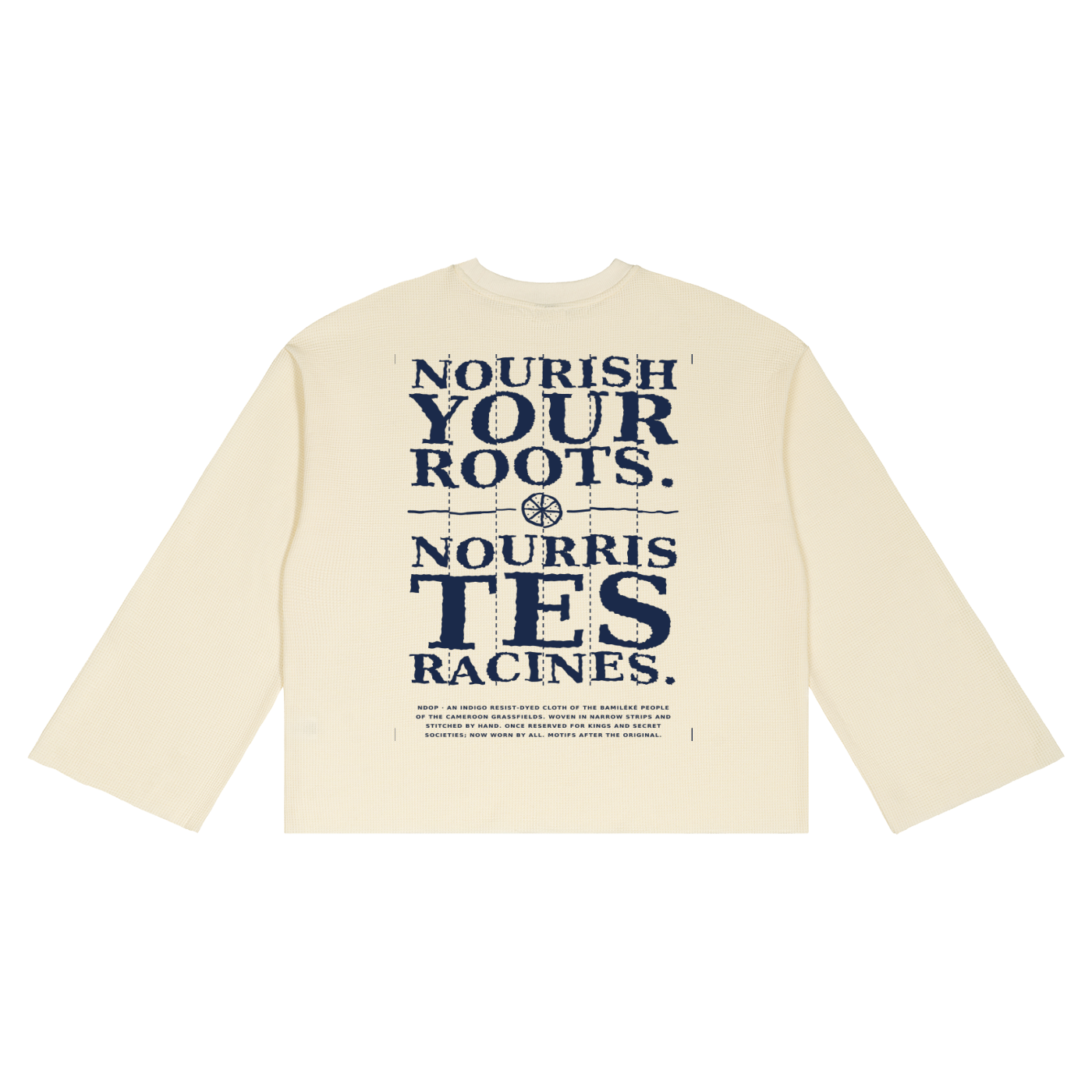 Nourish Your Roots Waffle Long Sleeve - Cream